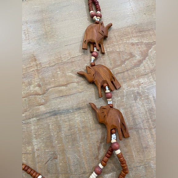 Wood carved layered animal necklace vintage antique - Picture 8 of 12